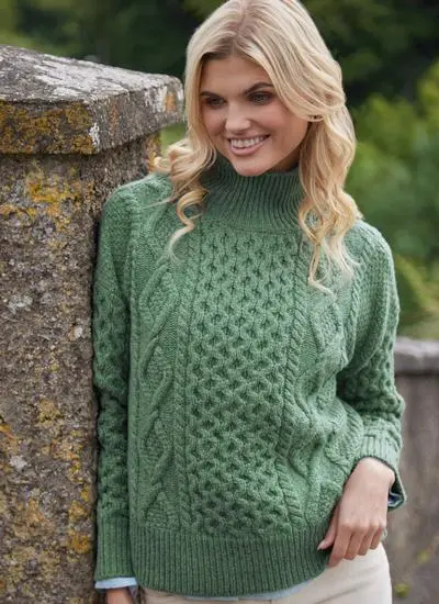 Arranmore Merino Slouchy Turtleneck Sweater 